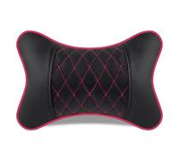Car Neck Pillow For Chevrolet Spark 2010-2013, Headrest Pillows Soft Breathable Driving Seat Head Support Cover Memory Foam Removable Accessories,B-Black-Red