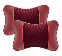 Car Neck Pillow For Honda HR-V HR V HRV III II I 5-Door 2019-2024, Seat Neck-Support Headrest Pillows Cervical Comfortable Breathable Travel Driving Interior Accessories,E/Wine red