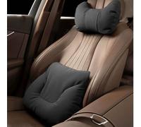 Car Neck Pillow Lumbar Support Kit for Buick Regal Generation 5 2002-2009, Car Seat Headrest and Lumbar Cushion Soft with Adjustable Strap,Black