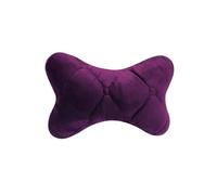 Car Neck Pillow Winter Cotton Seat Headrest Universal Car Neckrest Support Breathable Fabric Cover Relieve Soreness for Travel(Purple)