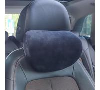 Car Neck Pillow with Memory Foam and Breathable Fabric Ergonomic Shape Designed for Headrest Integration (Black)