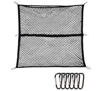 Car Nets 120X120cm Highly Elastic Cargo Net Stretchable Truck Bed Mesh Organizer Suitable For Pickup Daily Light Loads Of Trucks Car Storage Mesh(Double layer)