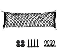 Car Nets Auto Organizer Seat Back Bag Car Back Rear Mesh Trunk Seat Elastic String Net Magic Sticker Universal Storage Bag Pocket Cage Car Cargo Net(D 90X30cm)