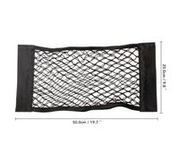 Car Nets Car Back Rear Mesh Trunk Seat Elastic String Net Magic Sticker Universal Storage Bag Pocket Cage Auto Organizer Seat Back Bag Car Cargo Net(50 x 25cm)