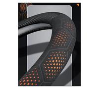 Car Non-slip Chamois Steering Wheel Cover For DS DS3 DS4 DS5 DS6 DS7 Auto Interior Comfortable Cove Accessories Car Steering Wheel Cover(The Leather Red)