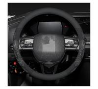 Car Non-slip Chamois Steering Wheel Cover For DS DS3 DS4 DS5 DS6 DS7 Auto Interior Comfortable Cove Accessories Car Steering Wheel Cover(O Leather White)