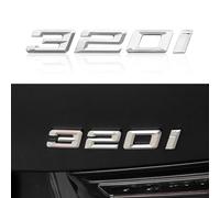 Car Number Number Letters Word Boot Emblems ABS Badge Sticker Letter Trunk Lid Compatible with BMW 3 Series 320i Decoration Accessories (White)
