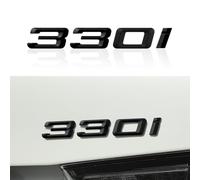 Car Number Number Letters Word Boot Emblems ABS Badge Sticker Letter Trunk Lid Compatible with BMW 3 Series 325i 328i 335d 335i Decoration Accessories (Black, 330i)
