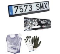 Car Number Plate Holder for Secure Plate Holder 51 x 13.5 cm Suitable for Front/Rear - for Foreign Plates Approved - Polish, Lithuan, etc. Compatible with Jaguar XJ 3.0D V6 300 CV LWB PortPortfolio