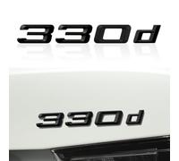 Car Number Quantity Letters Word Trunk Emblems ABS Badges Stickers Letter Stem Cover Compatible with BMW 3 Series 325i 328i 335d 335i Decoration Accessories (Matte Black, 330d)