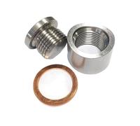 car O2 Sensor M18 X 1.5 O2 Sensor Bung Oxygen Mounting Bungs And Plugs Adapter Thread Notched Style Exhaust Weld In Bung