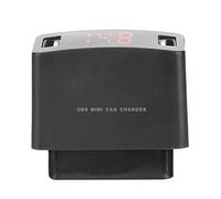 Car OBD MINI Dual USB Socket with Voltage Display for 12/24V Car Mini USB OBD Adapter