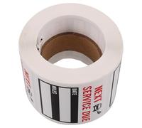 Car Oil Change Service Reminder Sticker Roll, Coated Paper Decal