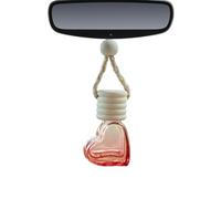 Car Oil Diffuser - Glass Heart Perfume Bottle, 5ml | Car Interior Aromatherapy Supporters, Fifteen Lid, Small Color Bottle