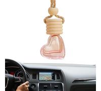 Car Oil Diffuser - Refillable 5ml Heart Pendant Bottle for Fragrant Oils, Aromatherapy Accessory | Car Interior Perfume Holder, Rear View Mirror Decoration, Small