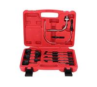 Car Oil Fill Adapter, 13 Pcs Transmission Fluid Fill Adapter Kit, ATF Filling Adapters, Automatic Gearbox Oil Refilling Filler Connector Tool Kit (Red)