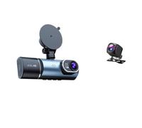 Car On-Dash Mounted Cameras 3-channel Driving Recorder Wifi Connection Car Dash Cam 4K Ultra-Clear Night Vision Gravity Sensing Black Box Dashcam for Cars(64G card set)