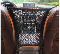 Car Organiser Between Seats for DS 3 /DS 3 Crossback/3 E-Tense, Hanging Large Capacity Front Seat Storage Car Net Organizer Mesh Storage Net,B Double-layer elastic on all four sides