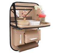 Car Organizer Back Seat,Non-Slip Foldable Multifunctional Bag with Tray | Car Seat Tray - for Travel Road Camping Truck SUV Passenger Cup Snack Food Laptop