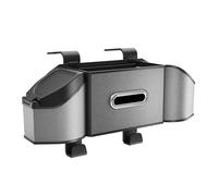 Car Organizer Hanging Storage Box for Mini Cabrio R57 F57 FCW/One/D/Cooper S/SD 2015-2024, Tissue Box Cup Holder Large Capacity Leather Car Seat Organiser,Grey