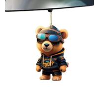 Car Ornament - Custom Clear Photo, Hanging Mirror Charm | Double Sided Picture Pendant | First Car Driving Test Gift, Cute Bear Interior Decoration, Automotive Rear View Accessory