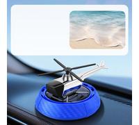 Car Ornament for Aromatherapy with Solar Powered Rotation to Enhance Air Using Natural Plant Based Fragrance Formulas (Dark Blue)