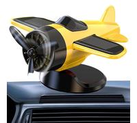 Car Ornament - Solar Powered Airplane Car Ornament | Dashboard Decor | Rotating Dashboard Decoration | Creative ABS Model Toy Fan Drifting Display For Vehicles