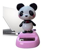 Car Ornaments for Dashboard - Solar Shaking Head Panda,Cute Car Dash Decor | for Truck SUV RV Tractor Vehicle Automobile Bookshelf Balcony