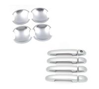 Car Outer Door Handle ABS Chrome Door Handle Bowl Cover Trim Stickers Decor Styling Accessories Replacement for Kia for Soluto for Pegas for Cerato for Forte(12x Door Handle Bowl)