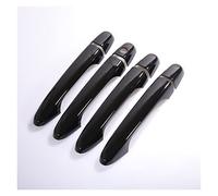 Car Outer Door Handle for Civic 2012 2013 2014 2015 2016 Gloss Black Chrome Car Door Handle Covers Decor Trim Styling Accessories Side Exterior Door Handle(Black 0 Button)