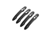 Car Outer Door Handle for Koleos for Samsung QM5 I MK1 2007~2017 Car Imitation Carbon Fiber Handles Or Chrome Door Handles Covers Side Exterior Door Handle(Handle 4 Buttons)