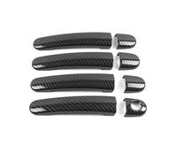 Car Outer Door Handle For Seat For Leon For MK1 For Toledo For Ibiza For Altea Carbon Fiber Style ABS Chrome Car Exterior Door Handle Covers(Carbon Texture 2)