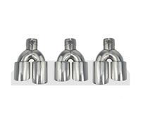 Car Outlet 1Pcs Car Univeral Exhaust Dual Tips Stainless Steel Tail Pipes For Modify Nozzle For Muffler Silencer(Right in63-Out76mm)