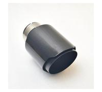 Car Outlet 2.5" 3inch 4.5inch Tip Carbon Fiber Tail Throat Stainless Steel Muffler With Glossy Black Finish Exhaust Nozzle Silencer(IN60-OUT89MM)