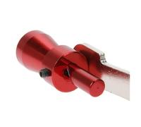 Car Outlet Aluminum Turbo Sound Exhaust Muffler Pipe Whistle Car Blow Off Valve Tip Simulator Accessories Silencer(Red)