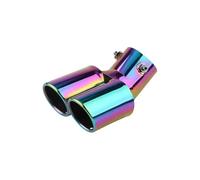 Car Outlet Auto Exhaust Muffler Tip Stainless Steel Dual Pipe Trim Modified Car Rear Tail Throat Liner For Most Cars Silencer(Style 1)