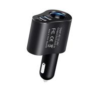 Car Output Splitter - Dashboard Charger, Power Hub | 12V 24V Converter with USB Slots, Quick Charge Port for Camera Recorder, Sat, T Charge
