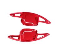Car Paddle shifters Paddles Shift Compatible with for A6 C8 A7 2019 2020 2021 2022 2023 Aluminum Alloy Car Steering Wheel Paddle Shifter Extension Gear(Red)