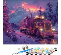 Car Paint by Numbers for Adults, Paint by Numbers Kits Landscape on Canvas for Beginner, DIY Canvas Oil Painting Kit with Acrylic Pigment and Brushes, Home Wall Decor, Gifts for Women 32x44in A-8037