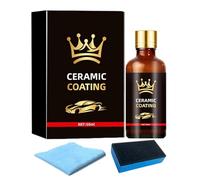Car Paint Coating Liquid, Hydrophobic Protection, 50ml, Ceramic Coating Kit, Vehicle Gloss Enhancer, Scratch Resistant Finish, for Cars Trucks, Rvs Suvs, Glass Surfaces