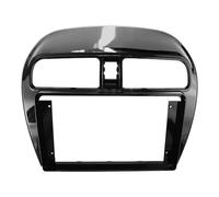 Car Panel Decorative Cover, For Mitsubishi, For Attrage, For Mirage, For Spacestar 2012-2018 9Inch 2 Din Car Radio Frame Fascia Dash Kit DVD Radio Panel Stereo Cover(Piano black)