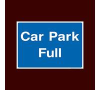 Car Park Full Plastic Sign with 4 Pre-Drilled Holes (P23) - No Parking, Private Property, Visitor, Customer, Car Park, Reserved