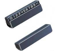 Car Parking Phone Number Plate With Sliding Concealment For Privacy And Glow In The Dark Numbers Temporary Display Suitable For Most Vehicles(Black)