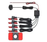 Car Parking Sensor Assistant Parktronics 4 Black/Silver/White 13mm Flat Seors Reverse Sound Buzzer Alarm Soundns Rear View Camera(White Sensors)
