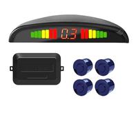 car parking sensor bumper Car Parking Sensor Kit 4 Sensors 22mm Reverse Radar Sound Alert Indicator Systems Induction Alarms Blind Spot Monitors(Blue)