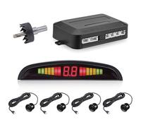 Car Parking Sensor - Car Auto Vehicle Visual Reverse Backup Radar System with 4 Parking Sensors, Garage Aid with LCD Distance Display Buzzer Beep-Beep Alarm Indicator