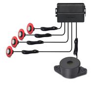 Car Parking Sensor Flush Mount 4 Probe Reverse Parking Sensor Adjustable Depth Bumper Backup Radar with Distance Alert Aid Radar Alert