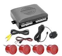 Car Parking Sensor Kit 22mm AHD Parking Sensor Security Reverse Backup Assistance Radar Car Accessories For Monitor Display Reverse Parking Sensors(Red)