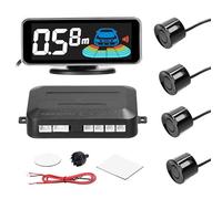 Car Parking Sensor Kit Car Parking Sensor Rear Reversing Radars With 8 Sensors Distance Detection LCD Display Reverse Parking Sensors(Black-Rear Pair)