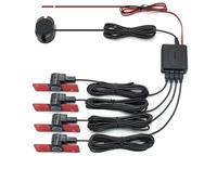 Car Parking Sensors Car Parking Sensor Kit Reverse Backup Radar Sound Alert Indicator For Probe Systems 4 Sensors Buzzer 16.5mm Car Blind Spot Monitors(Red)